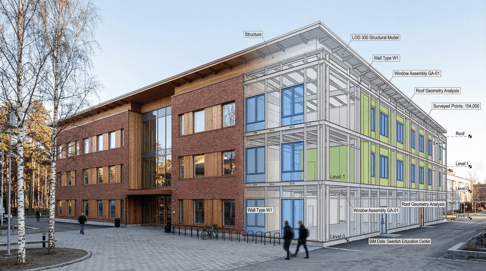 BIM-underlag — strukturell BIM-modell av byggnad